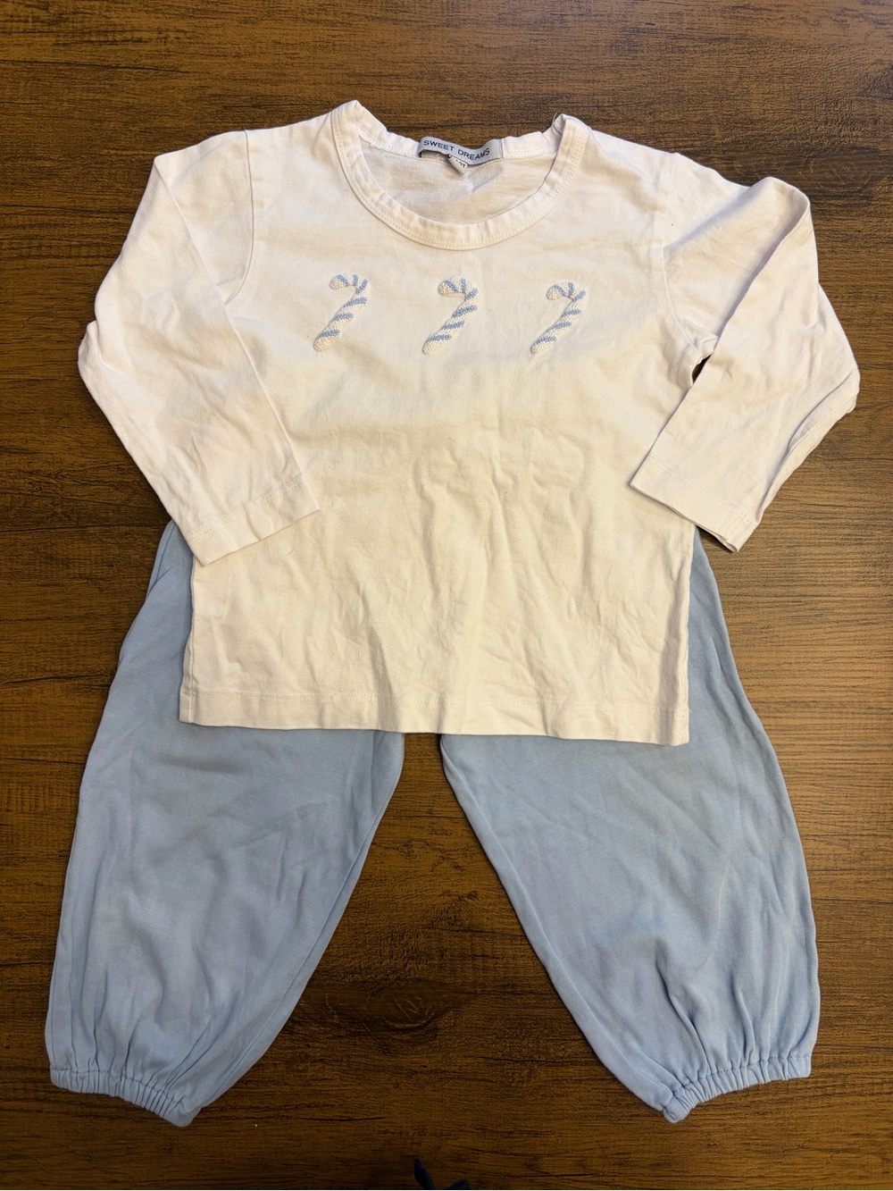 Luigi Kids Bloomer Pants with Sweet Dreams Candy Cane Shirt